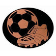 Oval Dome Insert, Black/Bronze Soccer-D&G Trophies Inc.-D and G Trophies Inc.