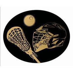 Oval Dome Insert, Black/Gold Lacrosse-D&G Trophies Inc.-D and G Trophies Inc.
