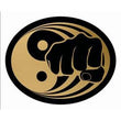 Oval Dome Insert, Black/Gold Martial Arts-D&G Trophies Inc.-D and G Trophies Inc.