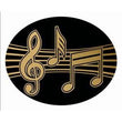 Oval Dome Insert, Black/Gold Music-D&G Trophies Inc.-D and G Trophies Inc.