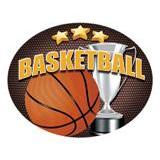 Oval Dome Insert, Full Colour Basketball-D&G Trophies Inc.-D and G Trophies Inc.