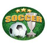 Oval Dome Insert, Full Colour Soccer-D&G Trophies Inc.-D and G Trophies Inc.