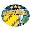 Oval Dome Insert, Full Colour Softball-D&G Trophies Inc.-D and G Trophies Inc.