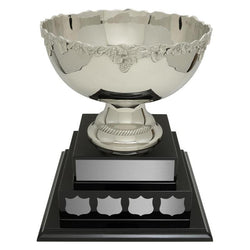 paisley bowl nickel plated brass-D&G Trophies Inc.-D and G Trophies Inc.