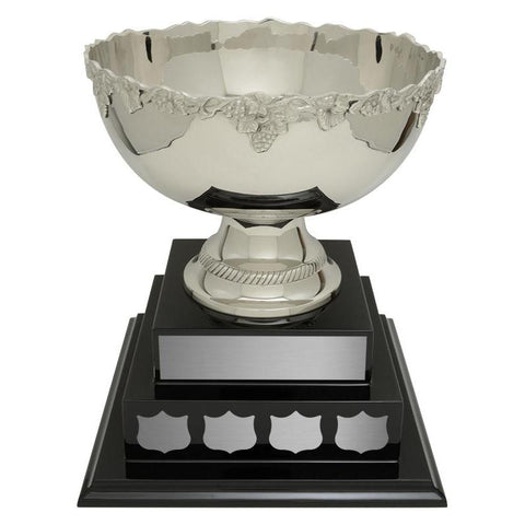 paisley bowl nickel plated brass-D&G Trophies Inc.-D and G Trophies Inc.