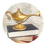 Photo Insert, Lamp Of Knowledge 1"-D&G Trophies Inc.-D and G Trophies Inc.