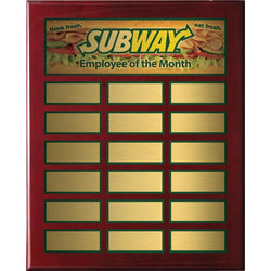 piano finish annual sublimated hardwood plaque-D&G Trophies Inc.-D and G Trophies Inc.