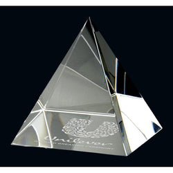 pyramid paperweight optic crystal giftware-D&G Trophies Inc.-D and G Trophies Inc.