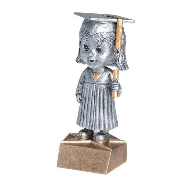 Resin - Bobblehead Female Grad 5.75"-D&G Trophies Inc.-D and G Trophies Inc.