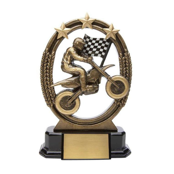 Resin Tri-Star Motocross 7"-D&G Trophies Inc.-D and G Trophies Inc.