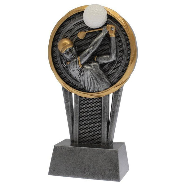 Resin Vortex Female Golfer, 7"-D&G Trophies Inc.-D and G Trophies Inc.