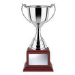 Revolution Nickel Plated Cup on Rosewood Square Base-D&G Trophies Inc.-D and G Trophies Inc.