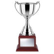 Revolution Nickel Plated Cup on Rosewood Square Base-D&G Trophies Inc.-D and G Trophies Inc.