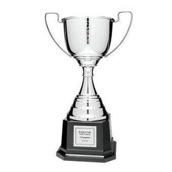Revolution Nickel Plated Cup on Square Base-D&G Trophies Inc.-D and G Trophies Inc.