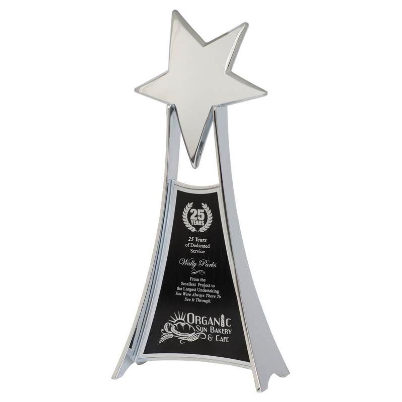Rising Star on Metal Angled Riser Award