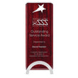 Rosewood Narrow Plaque on Silver Arc Base w Silver Star, 9"-D&G Trophies Inc.-D and G Trophies Inc.