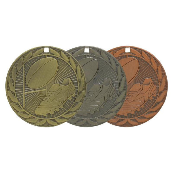 rugby iron medal-D&G Trophies Inc.-D and G Trophies Inc.