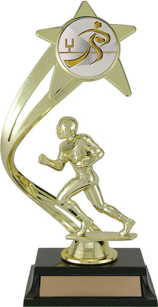 shooting star football or 2â€ holder achievement award-D&G Trophies Inc.-D and G Trophies Inc.