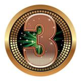 Spectrum Insert, "3" Place 2"-D&G Trophies Inc.-D and G Trophies Inc.