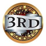 Spectrum Insert, "3rd" Place 2"-D&G Trophies Inc.-D and G Trophies Inc.