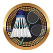 Spectrum Insert, Badminton 2"-D&G Trophies Inc.-D and G Trophies Inc.