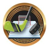 Spectrum Insert, Hockey Green/Black Stick 2"-D&G Trophies Inc.-D and G Trophies Inc.