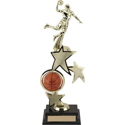 spinning sport basketball riser achievement award-D&G Trophies Inc.-D and G Trophies Inc.