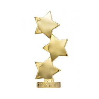 Stacked Stars Figure Gold 4.5"-D&G Trophies Inc.-D and G Trophies Inc.