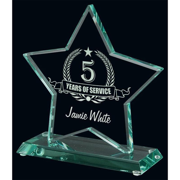 Star Jade Glass Award-D&G Trophies Inc.-D and G Trophies Inc.