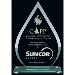 Teardrop Jade Glass Award-D&G Trophies Inc.-D and G Trophies Inc.