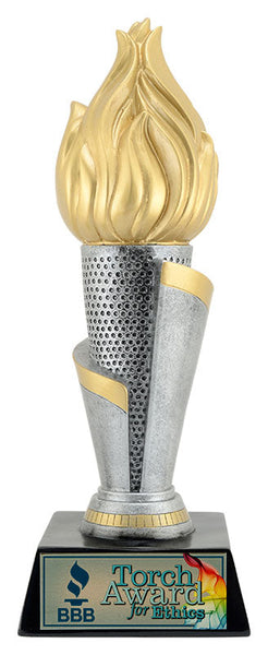 torch tower distinctive resin trophy-D&G Trophies Inc.-D and G Trophies Inc.