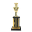 Trophy Kit Black/Gold Blaze Wide on SB Black Base, 4.75"-D&G Trophies Inc.-D and G Trophies Inc.