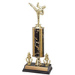 Trophy Kit Black/Gold Marble Wide w Riser on SB Black Base w 2 Trim Posts, 9"-D&G Trophies Inc.-D and G Trophies Inc.
