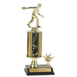 Trophy Kit Black/Gold Marble Wide w Riser on SB Black Base w Trim Post, 8.5"-D&G Trophies Inc.-D and G Trophies Inc.