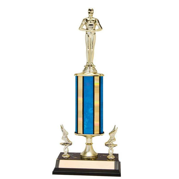 Trophy Kit Gold Starlight Wide on SB Base w 2 Trim Posts, 9"-D&G Trophies Inc.-D and G Trophies Inc.