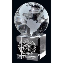 Unity Optic Crystal Globe Award-D&G Trophies Inc.-D and G Trophies Inc.
