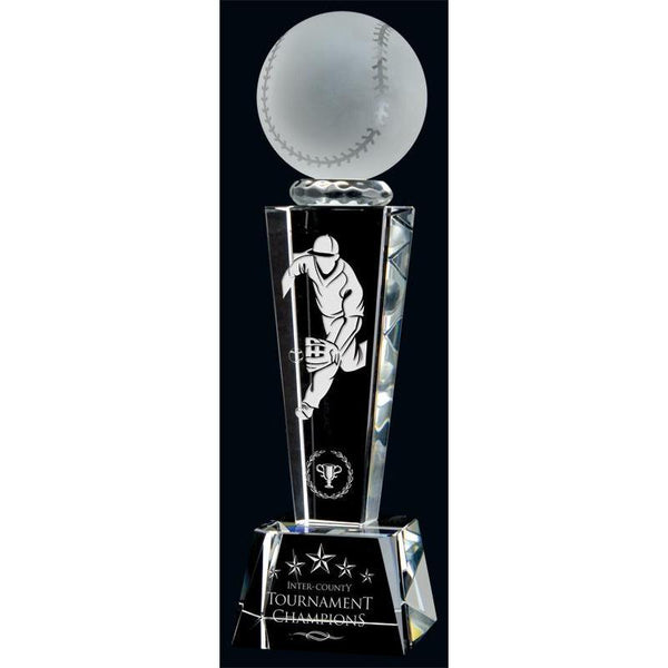 Vapour Baseball Optic Crystal Award-D&G Trophies Inc.-D and G Trophies Inc.