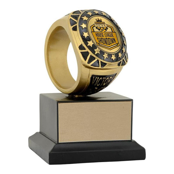 victory ring 1½” holder distinctive resin trophy-D&G Trophies Inc.-D and G Trophies Inc.