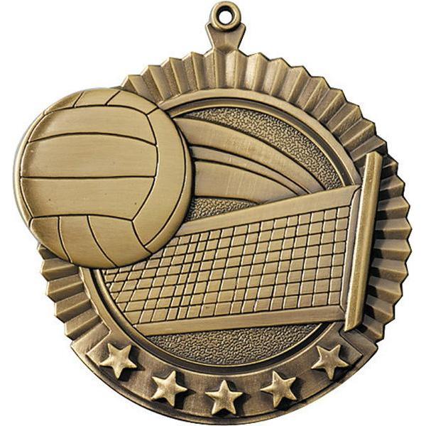 volleyball star medal-D&G Trophies Inc.-D and G Trophies Inc.