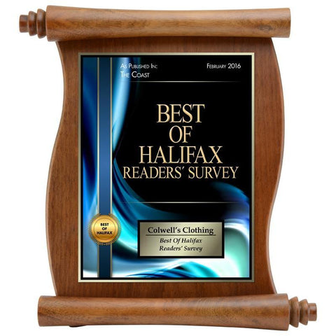 walnut finish scroll sublimated hardwood plaque-D&G Trophies Inc.-D and G Trophies Inc.