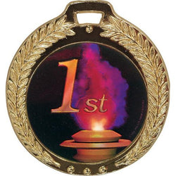 wreath medal bright 1” insert medal-D&G Trophies Inc.-D and G Trophies Inc.